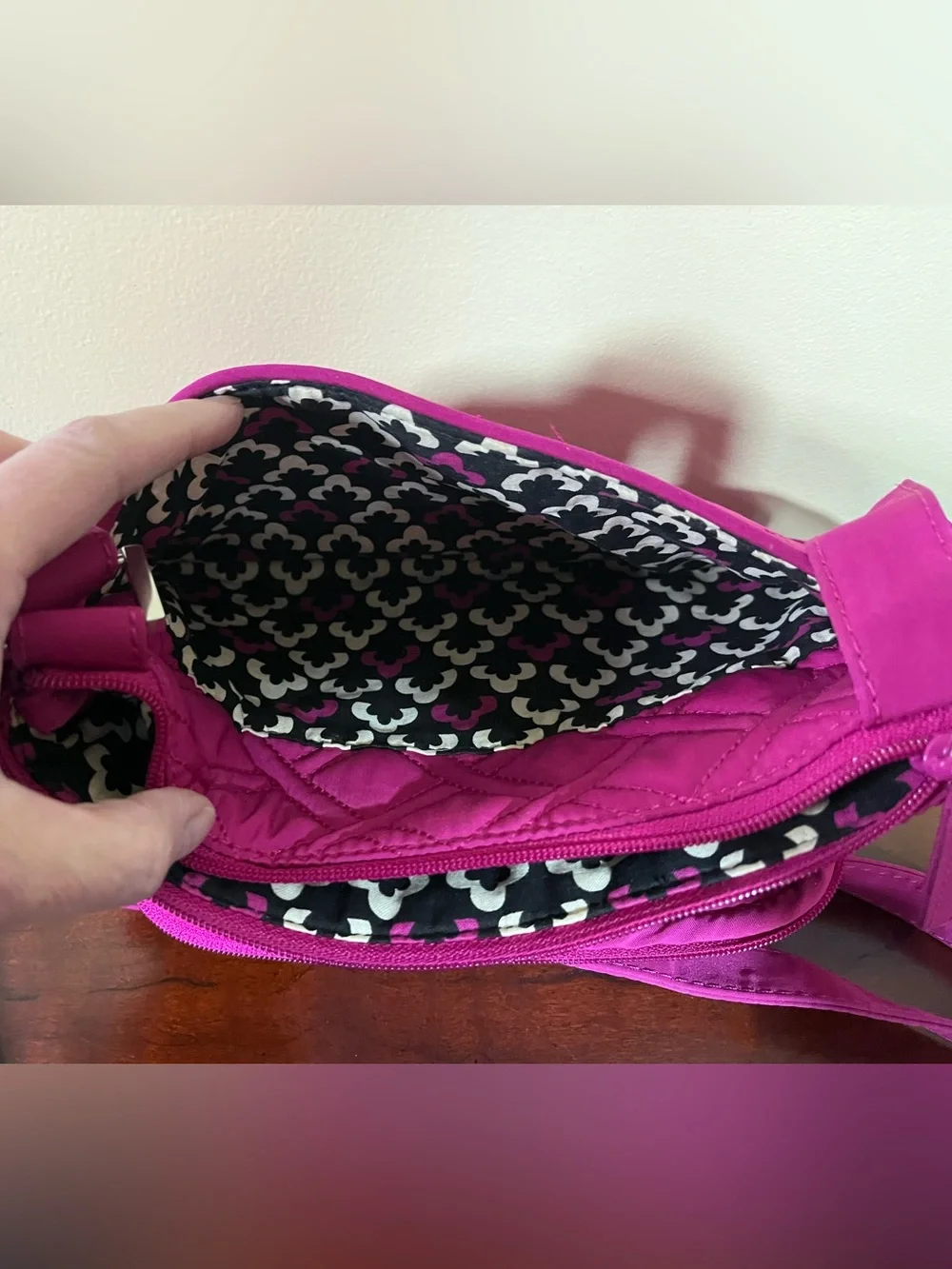 Vera Bradley Hot Pink Quilted Crossbody Bag